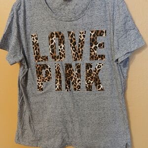 Love Pink Gray Kids T-Shirt